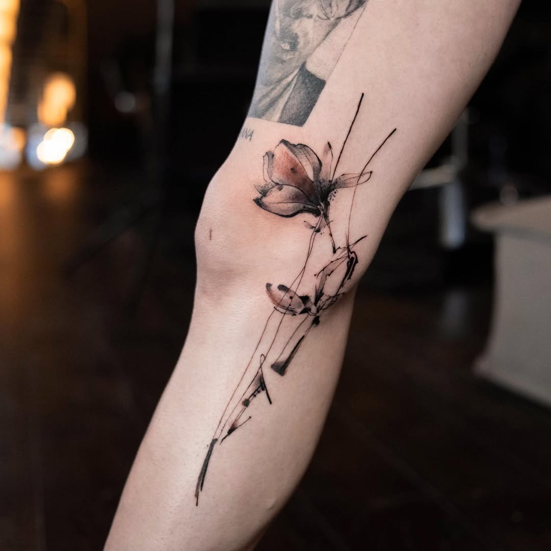 Abstract Lotus Tattoo