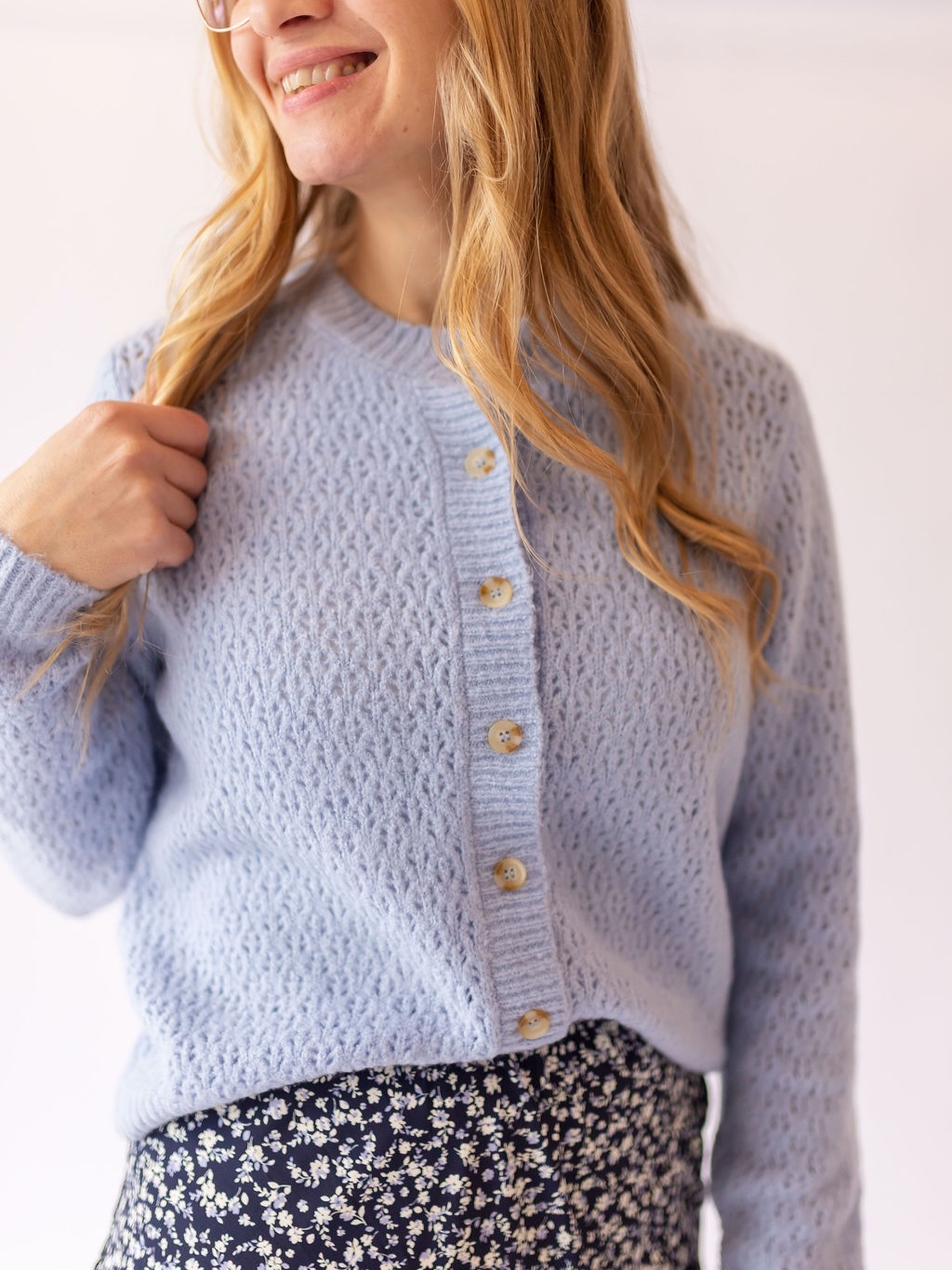 Cardigan with Floral Skirt