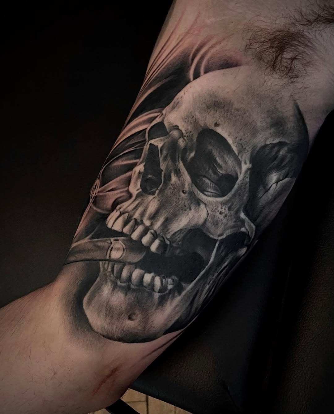 Skull Smoking Cigar