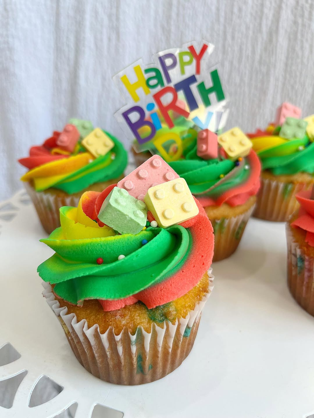 Cupcakes with Lego Toppers