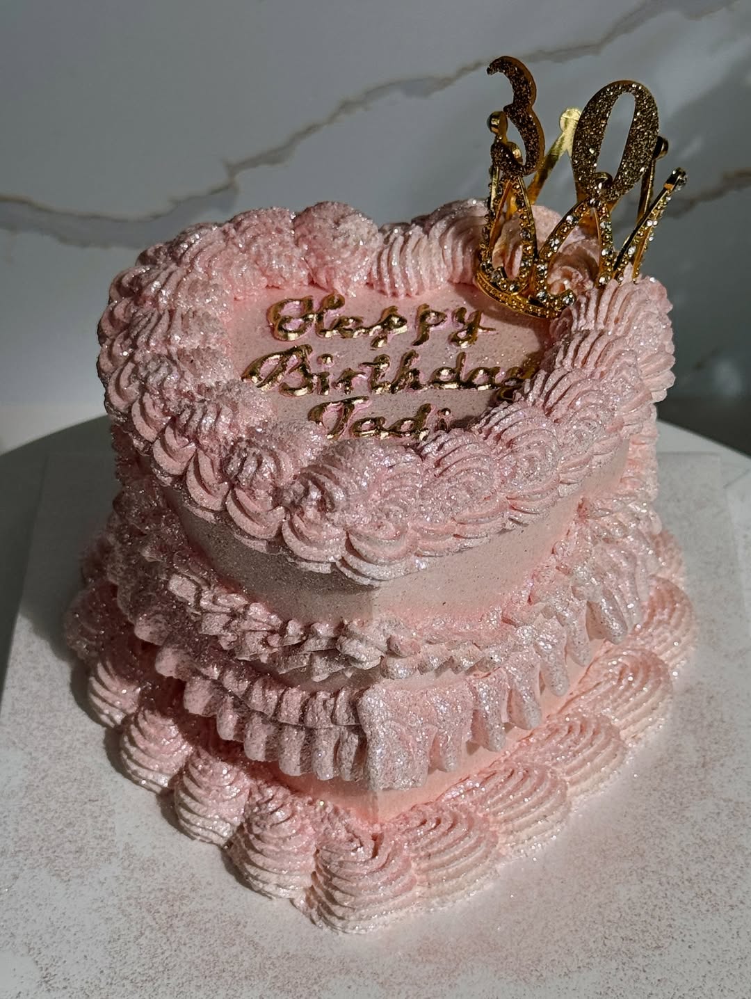 Heart-Shaped Vintage Cake