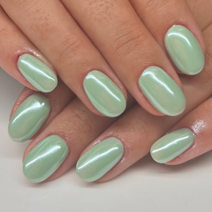 Mint Green Nails
