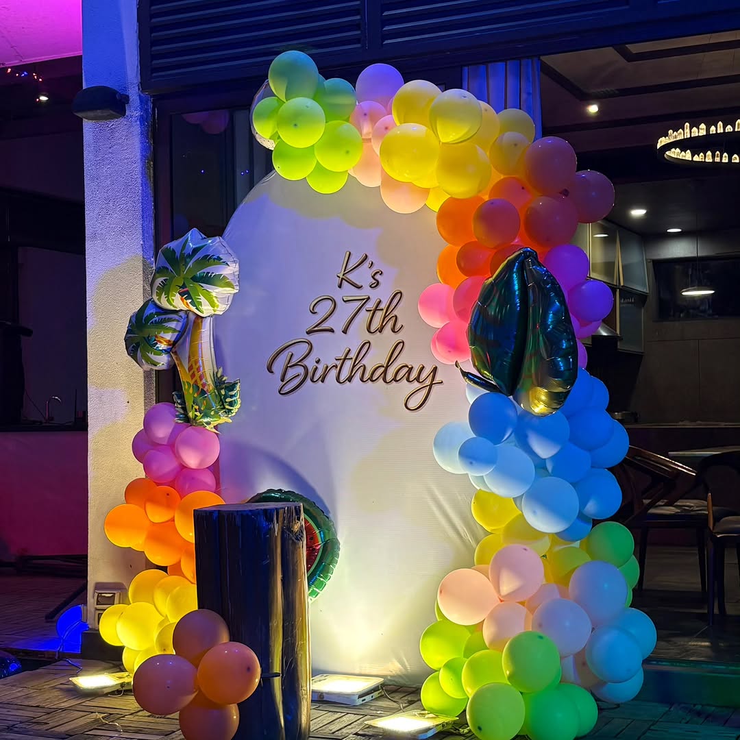 Neon Balloon Arch