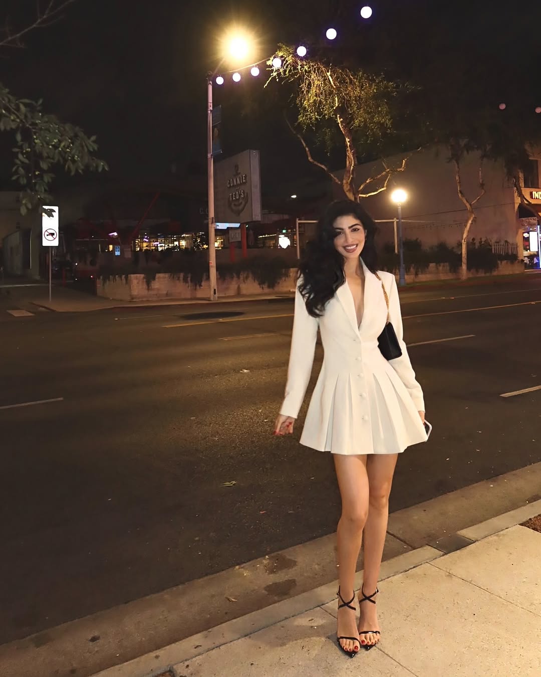 Blazer Dress with Nude Heels