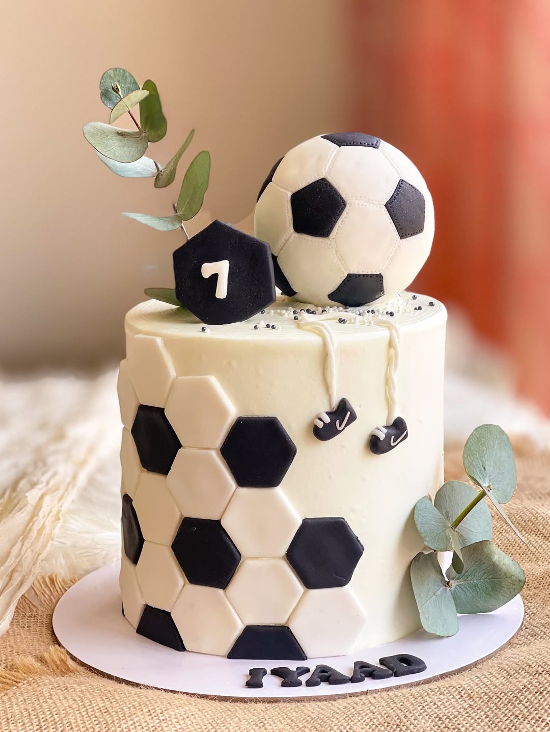Football-Shaped Cake