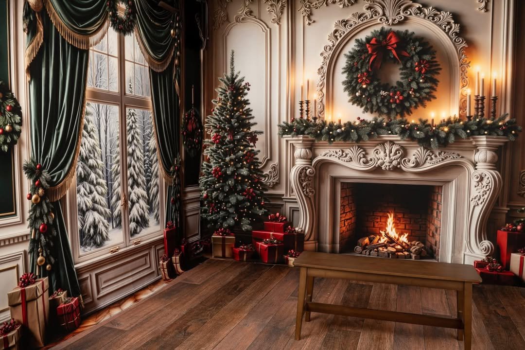 Magical Fireplace Backdrop