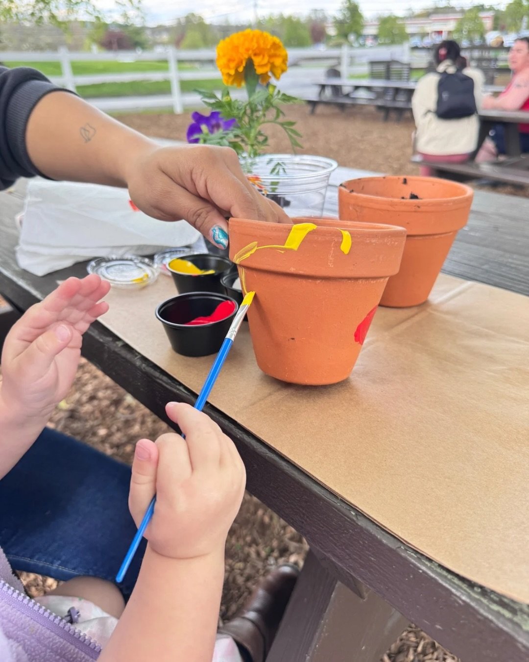 Painting Mini Flower Pots